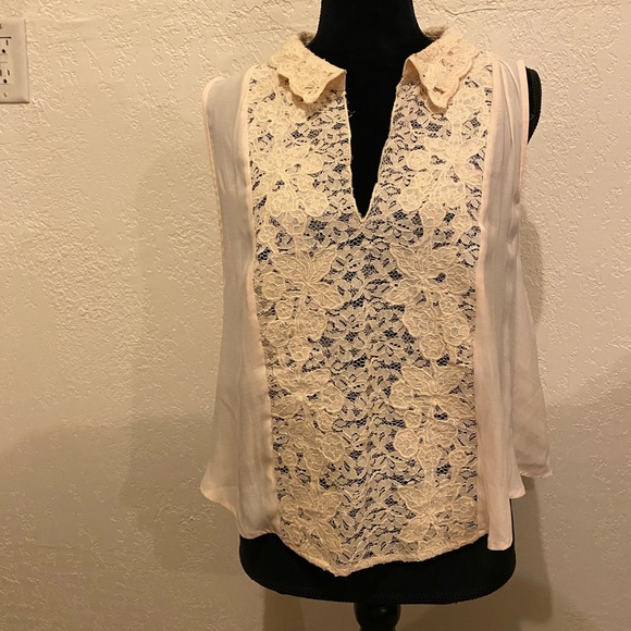 Free People creamy white Lacey top - Picture 2 of 11
